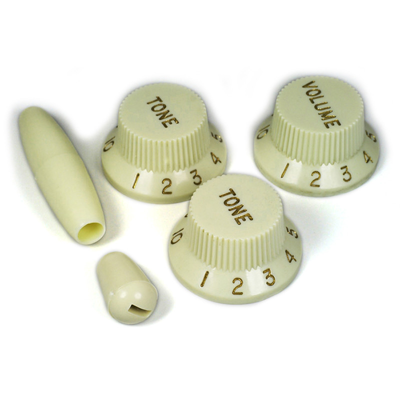 [KNST-M] KIT DE BOUTONS TYPE STRAT® ÉCRITURES DORÉES / MINT