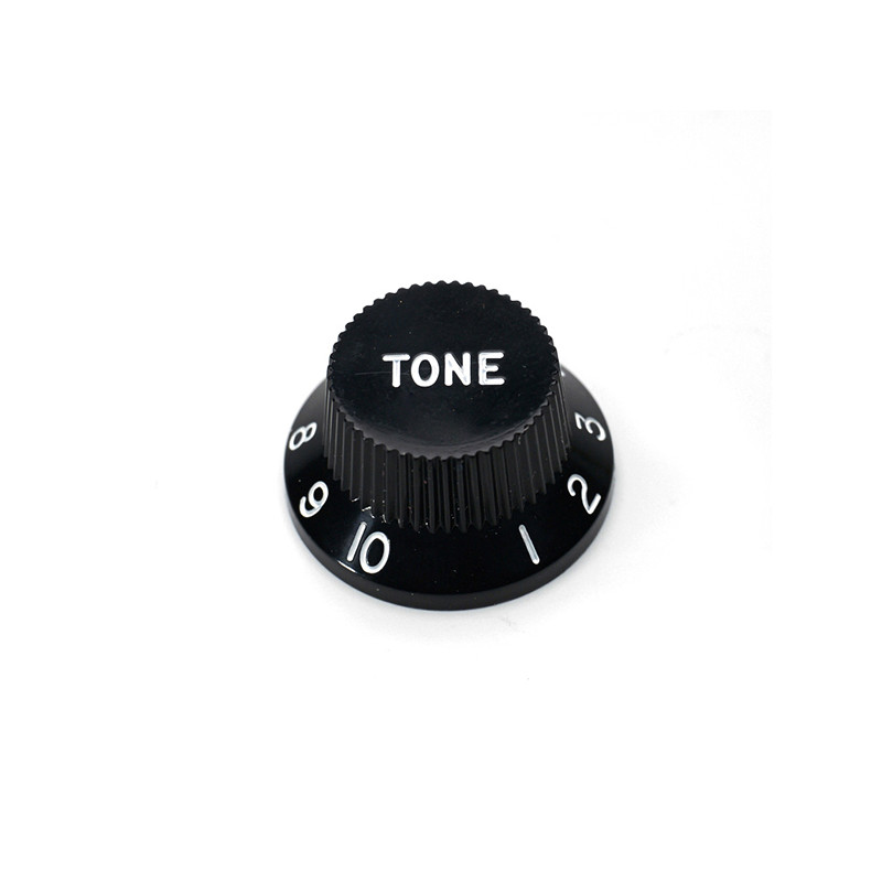 [KNSTB2X] BOUTONS TONE TYPE STRAT® ÉCRITURES BLANCHES / NOIR (unité)