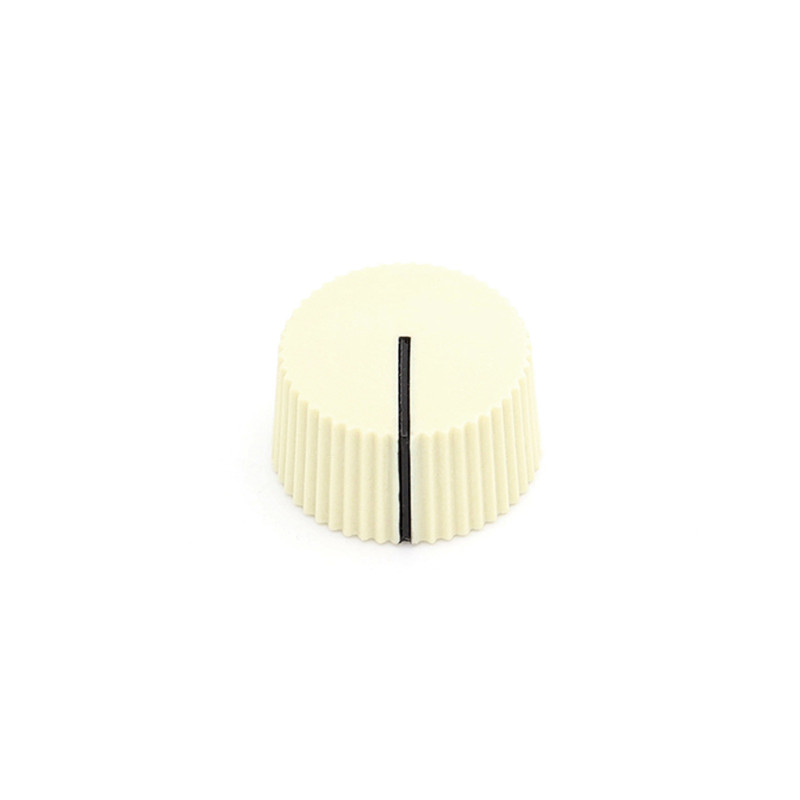 [RDK-ADIV] BOUTON RADIO VINTAGE POUR AXE LISSE 6.35mm CRÈME (unité)