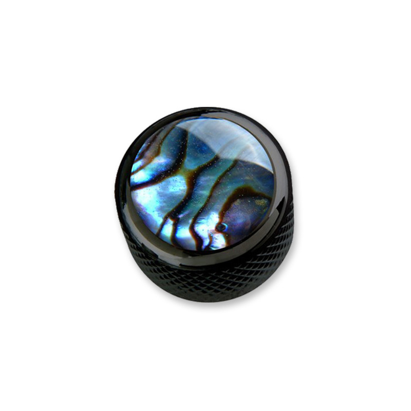 [KBD-0004DB] Q-PARTS® BOUTON DOME NOIR NATURAL ABALONE (unité)