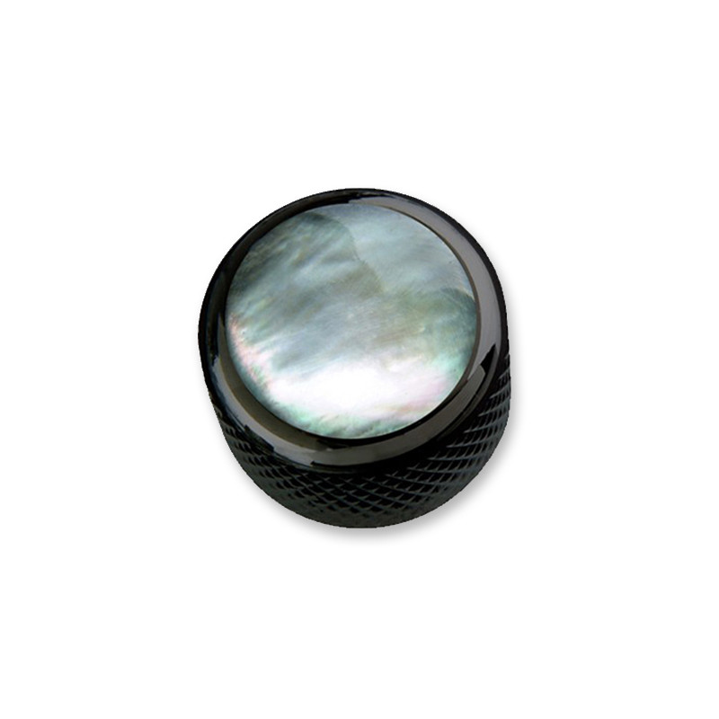 [KBD-0019DB] Q-PARTS® BOUTON DOME NOIR GREEN PEARL (unité)
