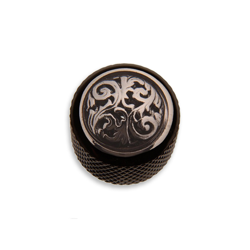 [KBD-0127DB] Q-PARTS® BOUTON DOME NOIR VINE (unité)