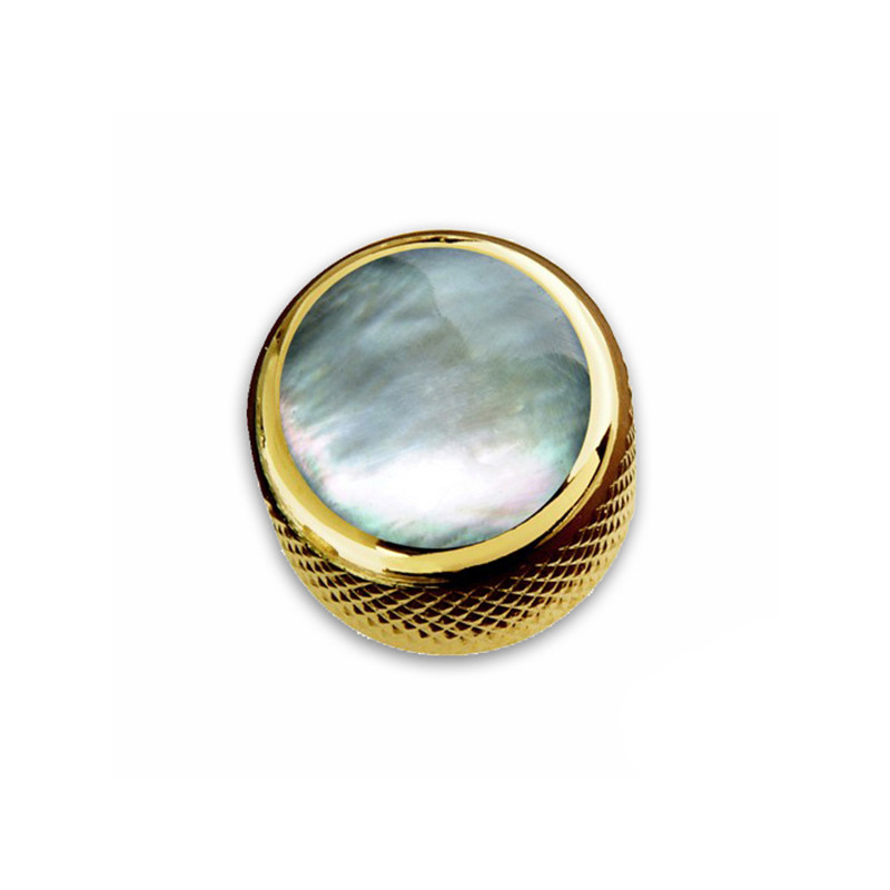 [KGD-0021] Q-PARTS® BOUTON DOME DORÉ GREEN PEARL (unité)