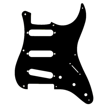ALL PARTS® PLAQUE DE PROTECTION TYPE STRAT® 8 TROUS 1.52mm 1 PLI NOIR