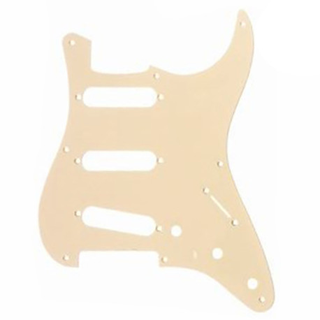 [PG-0550-028] ALL PARTS® PLAQUE DE PROTECTION TYPE STRAT® 8 TROUS 1.52mm 1 PLI CRÈME