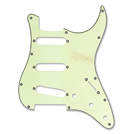 [PG-0552-024] ALL PARTS® PLAQUE DE PROTECTION TYPE STRAT® 11 TROUS 2.28mm 3 PLIS MINT