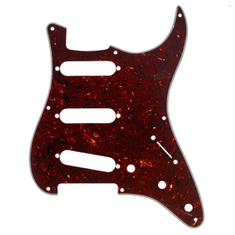 [PG-0552-044] ALL PARTS® PLAQUE PROTECTION TYPE STRAT® 11 TROUS 2.28mm 3 PLIS TORTOISE ROUGE