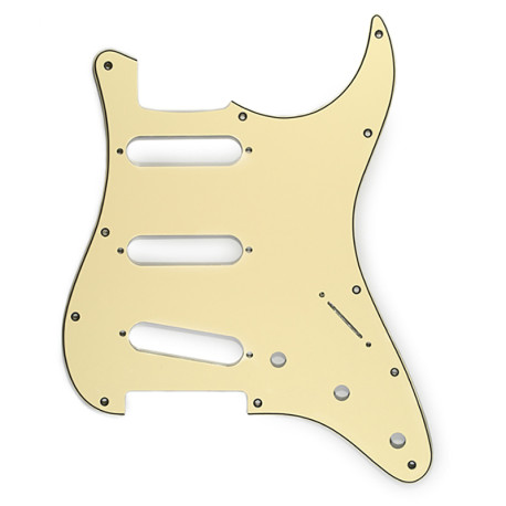 [PG-0552-048] ALL PARTS® PLAQUE PROTECTION TYPE STRAT® 11 TROUS 2.28mm 3 PLIS VINTAGE CRÈME