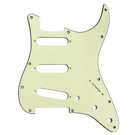[PG-0554-024] ALL PARTS® PLAQUE DE PROTECTION TYPE STRAT® 62' SSS 11 TROUS 2.28mm 3 PLIS MINT