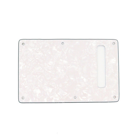 [STB-28] WD® CUSTOM PICKGUARD PLAQUE ARRIÈRE STRAT® AVEC FENTE 4 PLIS BLANC NACRÉ