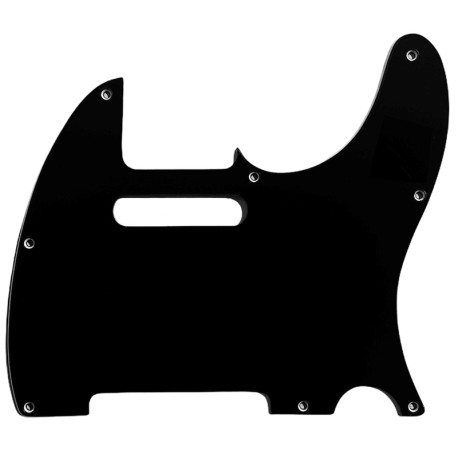 [PG-0562-033] ALL PARTS® PLAQUE DE PROTECTION TYPE TELE® 8 TROUS 2.28mm 3 PLIS NOIR
