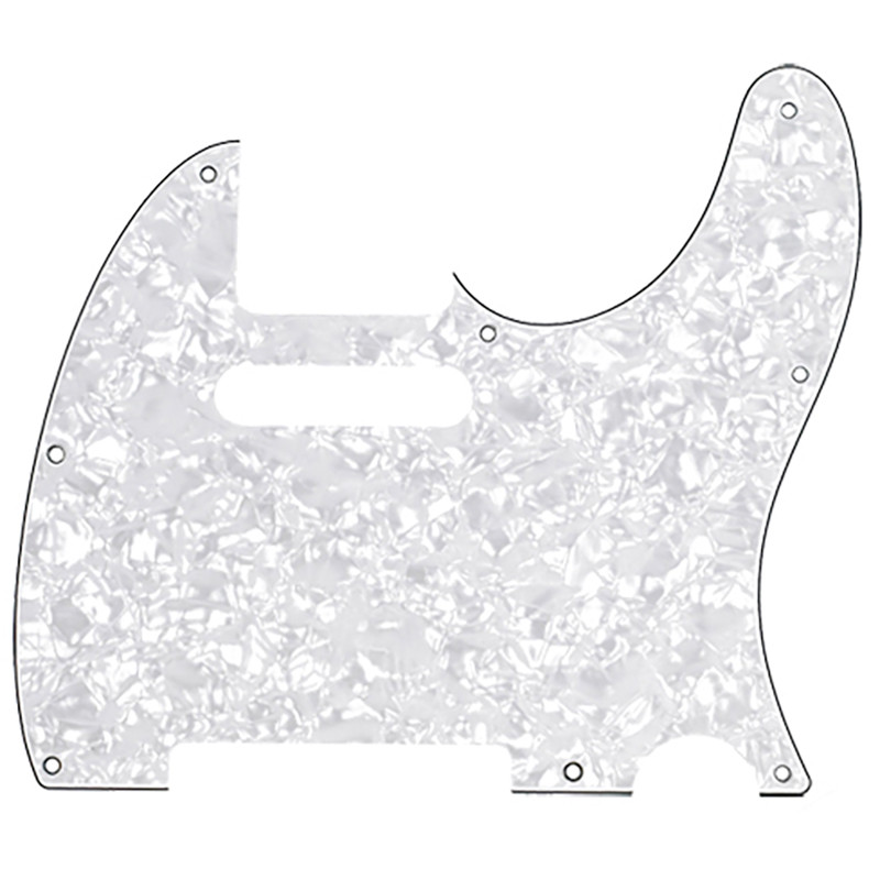 [PG-0562-055] ALL PARTS® PLAQUE DE PROTECTION TYPE TELE® 8 TROUS 4 PLIS BLANC NACRÉ