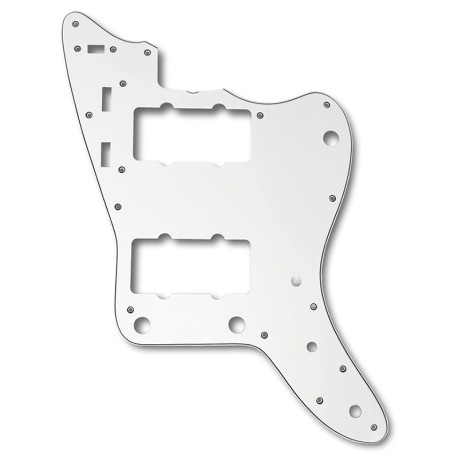 [PG-0582-035] ALL PARTS® PLAQUE DE PROTECTION TYPE JAZZMASTER® US 13 TROUS 2.28mm 3 PLIS BLANC