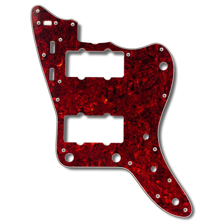 [PG-0582-044] ALL PARTS® PLAQUE PROTECTION TYPE JAZZMASTER® US 13 TROUS 3 PLIS TORTOISE ROUGE